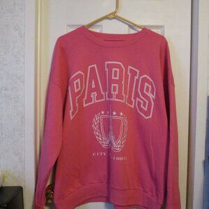 Pink Graphic Women's Sweatshirt XXL by No Boundaries